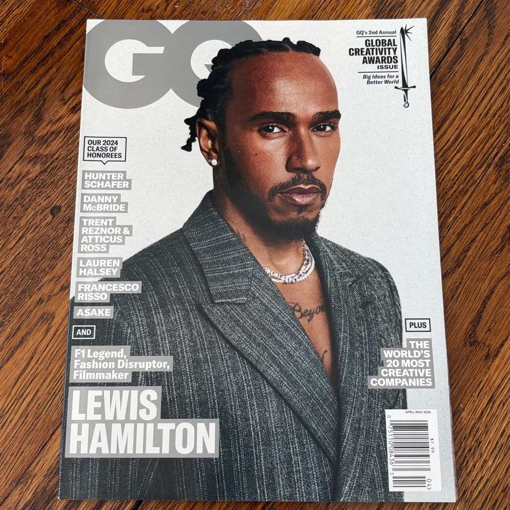 GQ Magazine - April/May 2024 - Lewis Hamilton - NEVER READ!!  men’s magazines f1